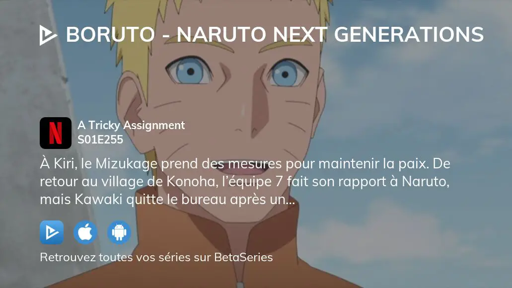 Où regarder Boruto Naruto Next Generations saison épisode en streaming complet