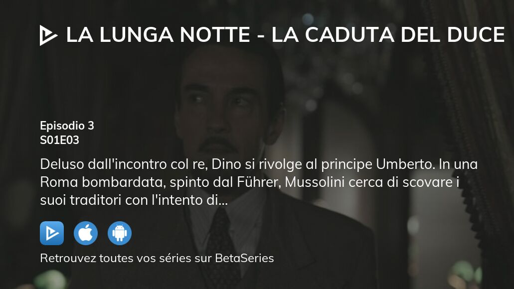 Où regarder La lunga notte La caduta del Duce saison 1 épisode 3 en