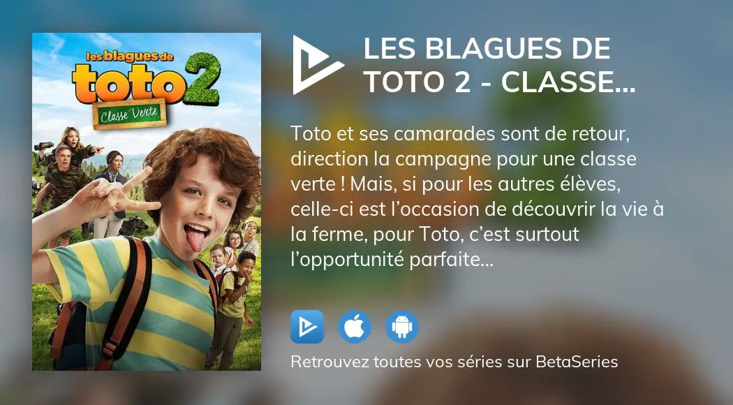 Où regarder le film Les Blagues de Toto 2 Classe verte en streaming