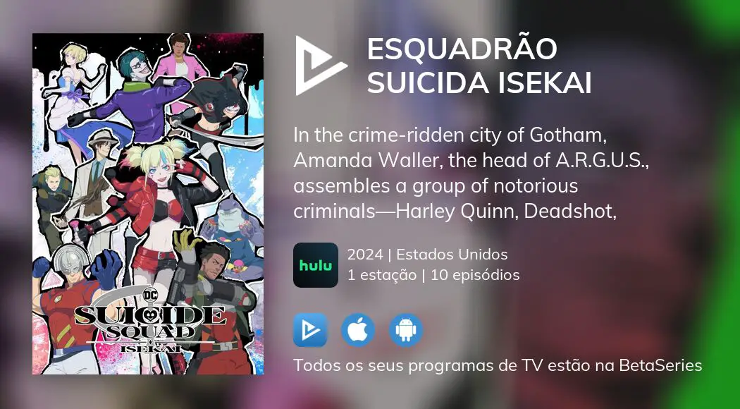 Assista ao streaming de Esquadrão Suicida ISEKAI