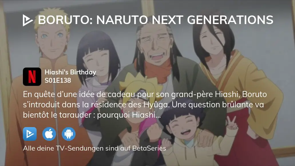 Watch Boruto: Naruto Next Generations · Season 1 Episode 138 · Hiashi's  Birthday Full Episode Online - Plex