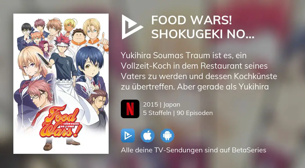 Food Wars“ auf Netflix: Läuft die Anime-Serie dort im Stream?