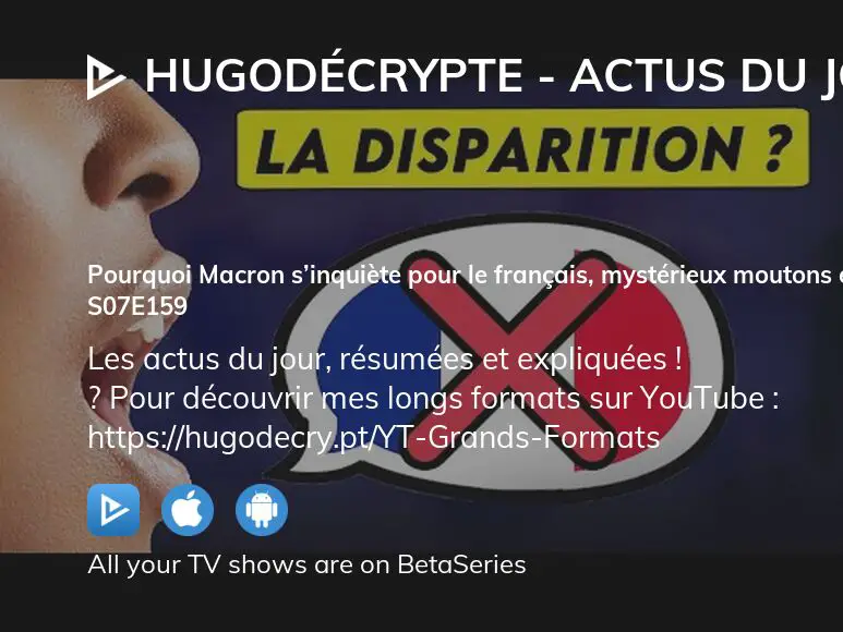 Watch HugoDécrypte - Actus Du Jour Season 7 Episode 159 Streaming