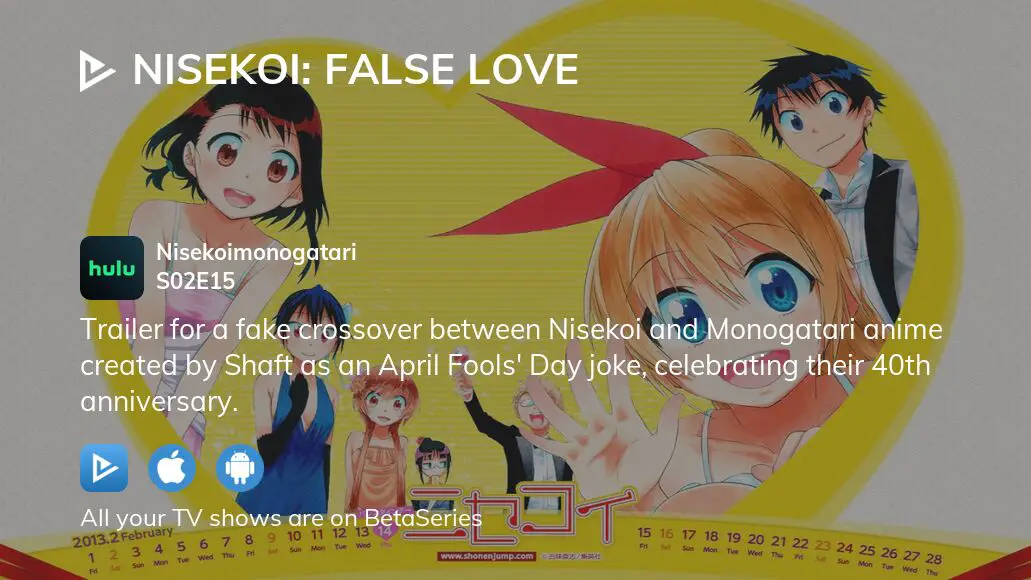 Where to watch Nisekoi: False Love TV series streaming online?