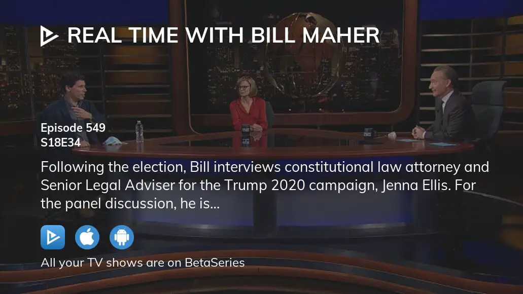 Watch Real Time with Bill Maher season 18 episode 34 streaming