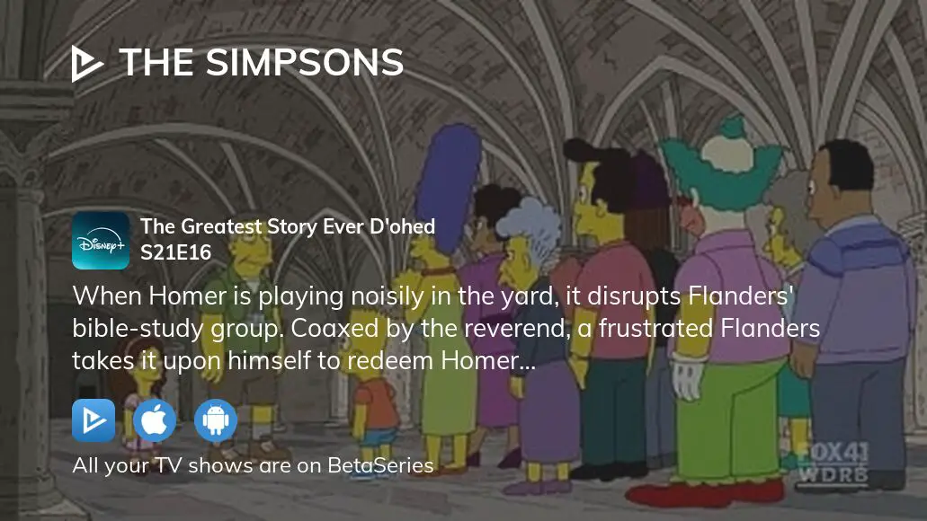 Watch The Simpsons season 21 episode 16 streaming