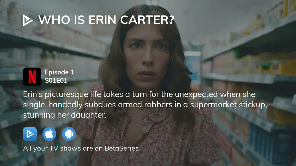 Who Is Erin Carter: Season 1 Episode 1 Erin's Blue/White Floral Wrap Dress