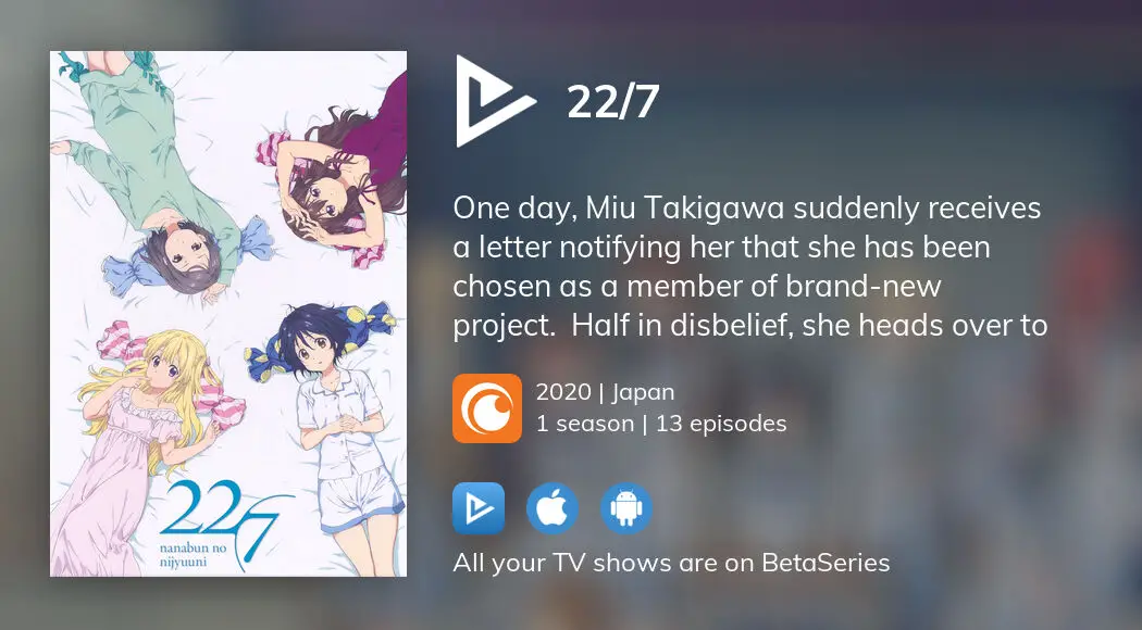 22/7 (nanabun no nijyuuni): Where to Watch and Stream Online