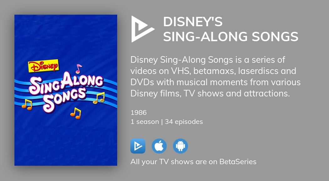 Where to watch Disney s Sing Along Songs TV series streaming