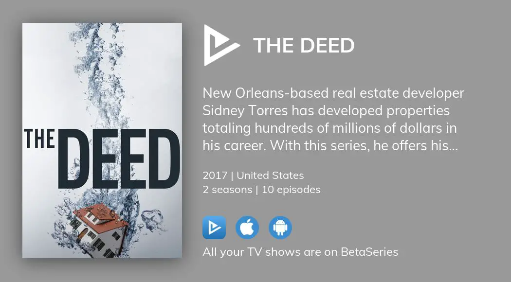 Where to watch The Deed TV series streaming online? | BetaSeries.com