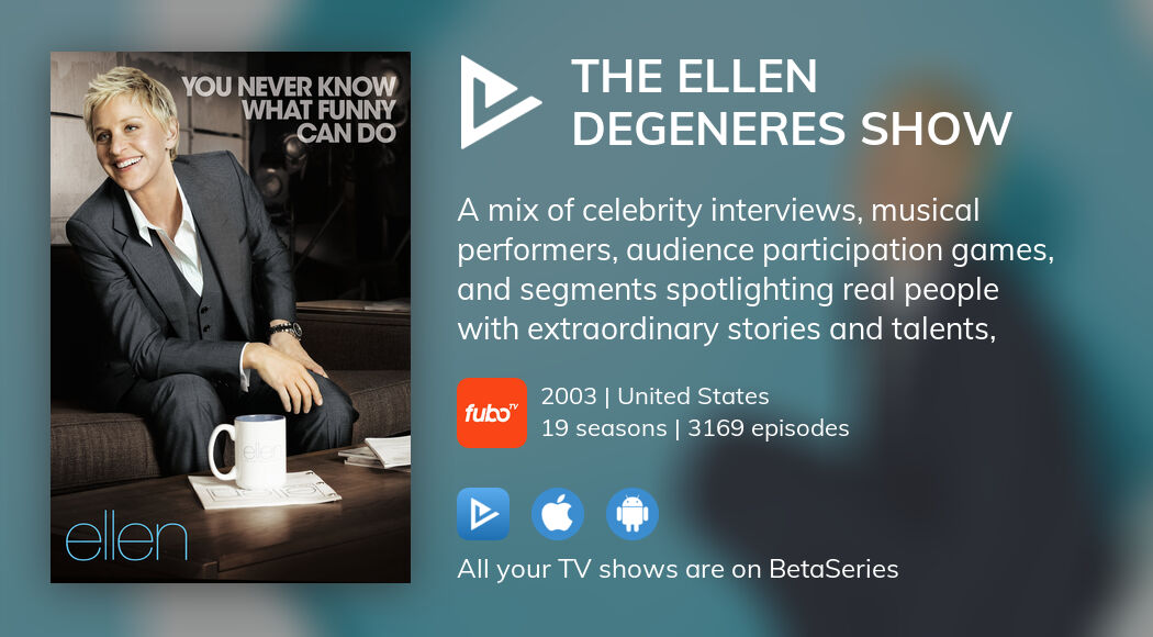 Where to watch The Ellen DeGeneres Show TV series streaming online