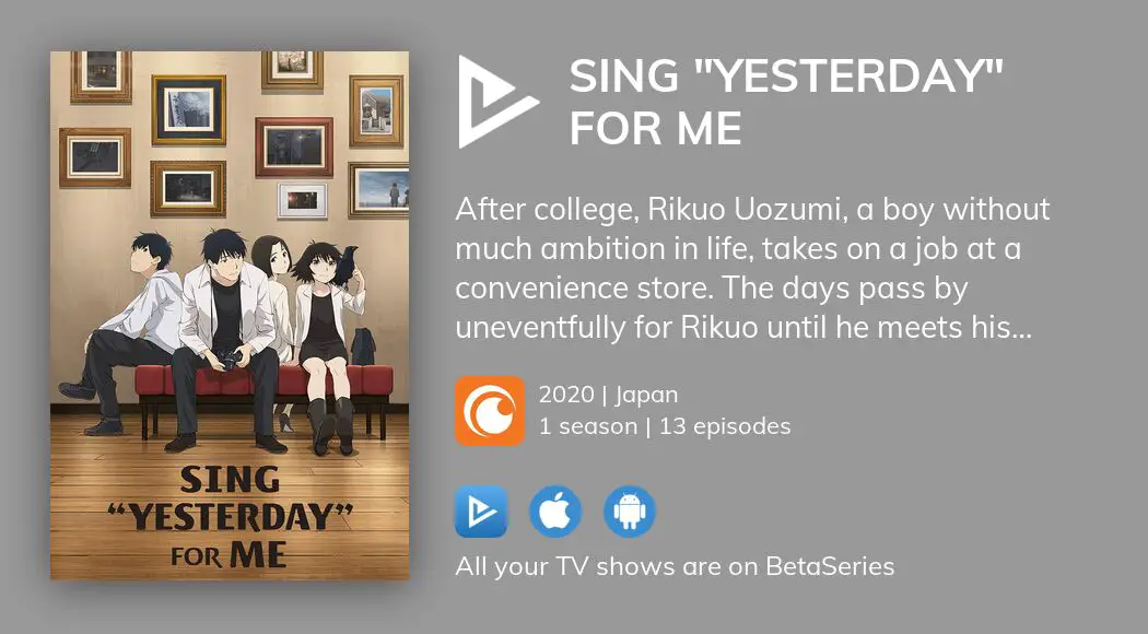 TV Time - SING YESTERDAY FOR ME (TVShow Time)