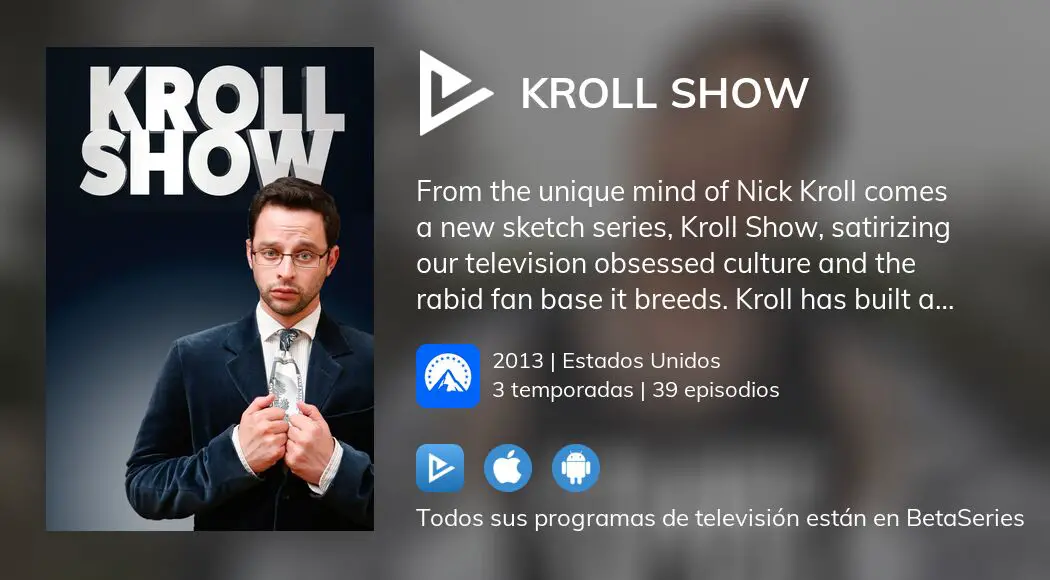 D nde ver Kroll Show TV series streaming online BetaSeries