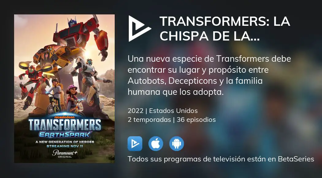 ¿Dónde ver Transformers la chispa de la tierra TV series streaming