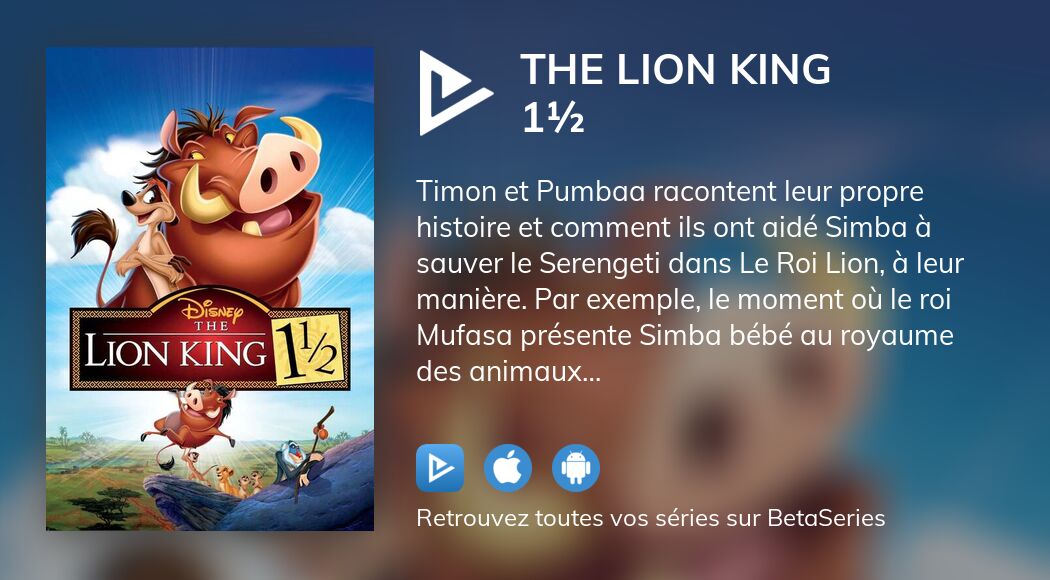 Le Roi Lion DVD Walt Disney 1, 2 et 3 - Par .