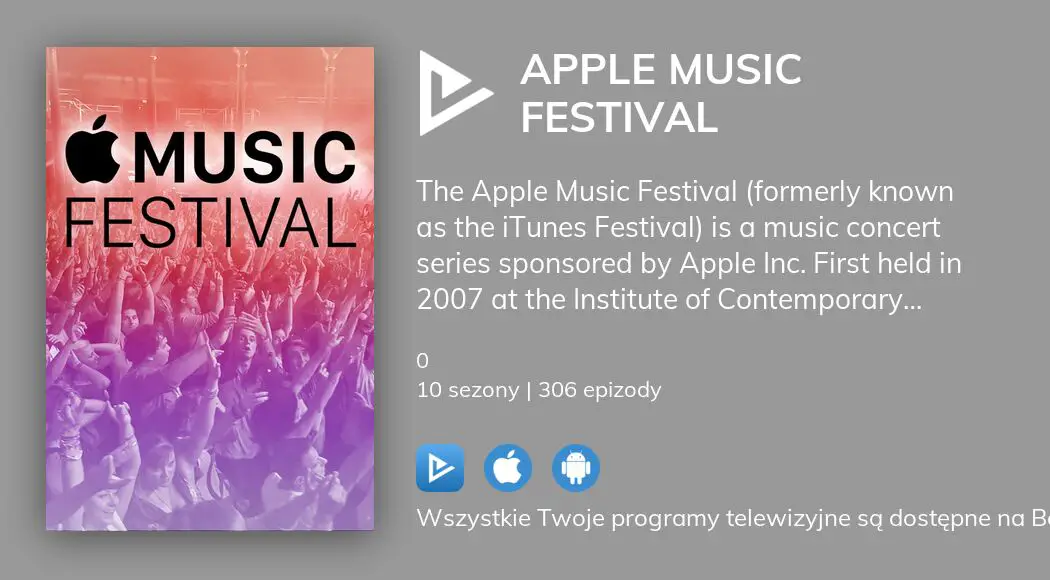 Oglądaj serial Apple Music Festival online 