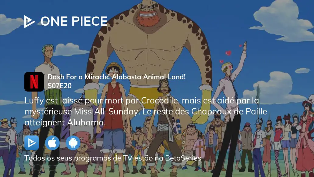 Assista One Piece temporada 7 episódio 20 em streaming