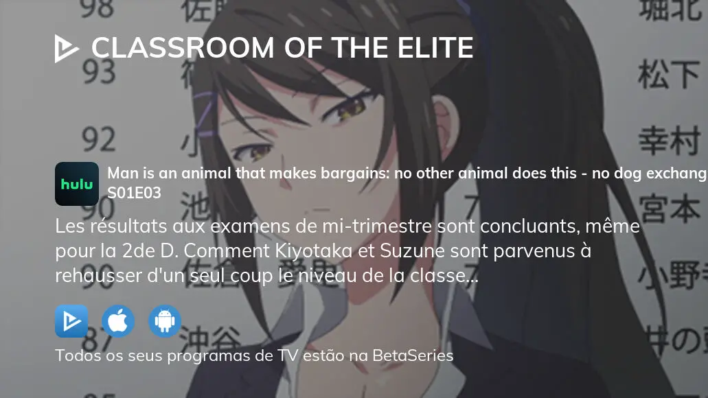 Assista Classroom of the Elite temporada 1 episódio 3 em streaming