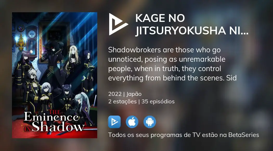 Onde assistir à série de TV Kage no Jitsuryokusha ni Naritakute