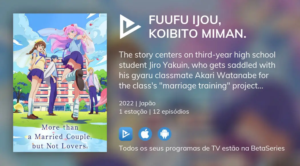 Assistir Fuufu Ijou, Koibito Miman. Episódio 1 Online - Animes BR