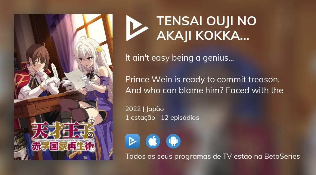 Assistir Tensai Ouji no Akaji Kokka Saisei Jutsu Episódio 2 Online - Animes  BR