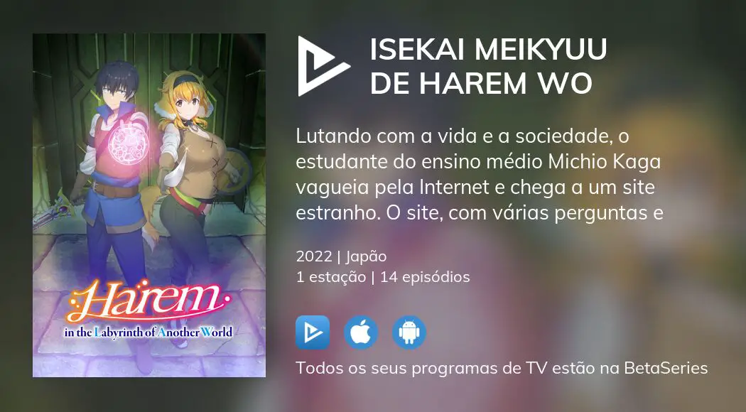 Ver episódios de Isekai Meikyuu de Harem wo em streaming