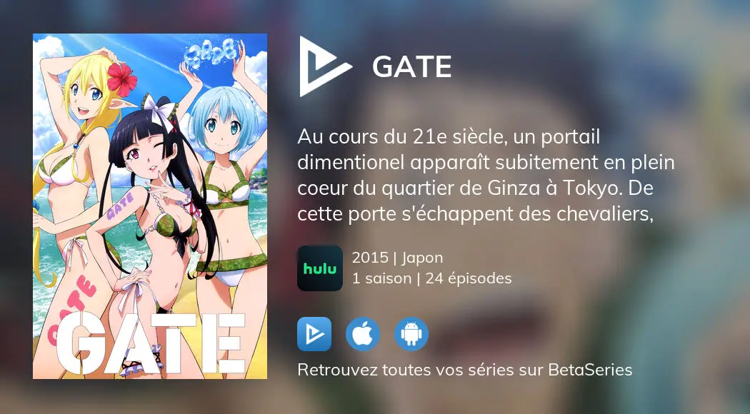 Où regarder Gate: Jieitai Kanochi Nite, Kaku Tatakaeri: Netflix, Disney+ ou  ? – FiebreSeries French