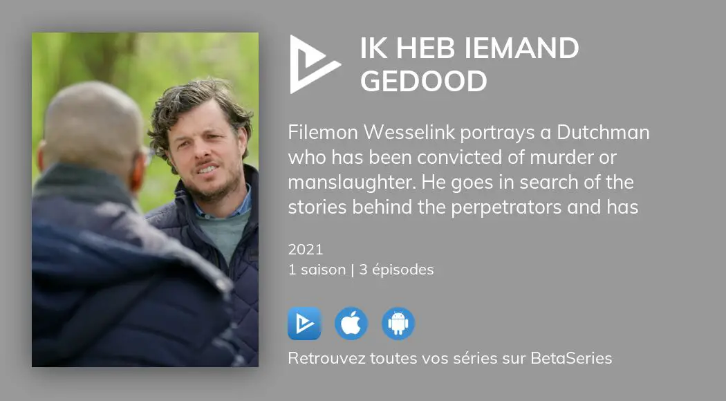 Où Regarder Les épisodes De Ik Heb Iemand Gedood En Streaming Complet