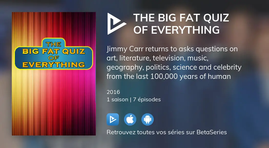 Où regarder les épisodes de The Big Fat Quiz of Everything en streaming