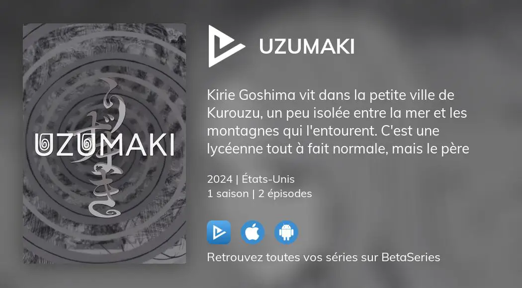 Où regarder les épisodes de Uzumaki en streaming complet ?